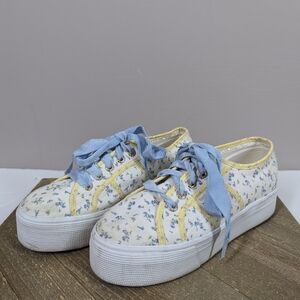 Superga x LoveShackFancy Floral Platform Sneakers – Size 38 / US 7.5
